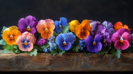 Floral arrangement of pansy and viola