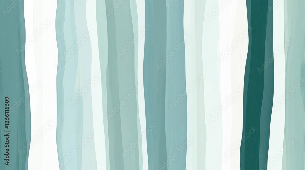 Fototapete vertical lines evoke the calmness of spring rain with subtle blue and green shades creating a serene