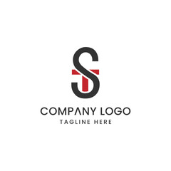 Initial Letter ST logo Design Outstanding Creative Modern Symbol  Sign