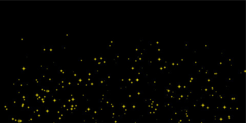 White stars on a black background. Glittering stars at night. Stars shining in sky. Background with white glow stars