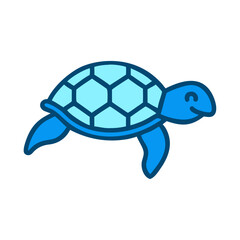 Ocean wildlife sea turtle icon