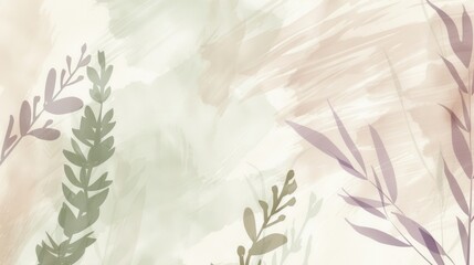 Calming shadow pastel background with faint watercolor brushstrokes in rose sage lavender hues and light overexposed shadows.