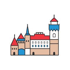 Obraz premium Luxembourg castle flat