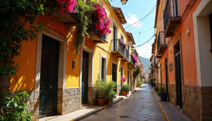 Fototapeta premium Cartagena de indias calles coloniales colombia