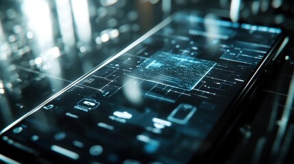 A closeup view of a smartphone with a notification panel showcasing alerts for new privacy features. Overlay graphics depict user data shielded by transparent barriers visually communicating
