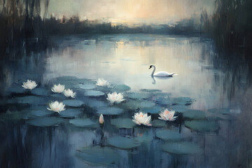 Fototapeta premium Whispers of the Water Lily