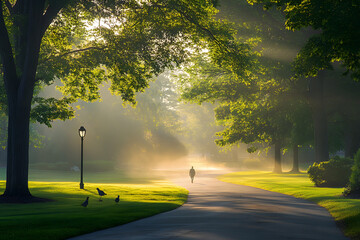 The Serenity of a Morning Walk in the Park