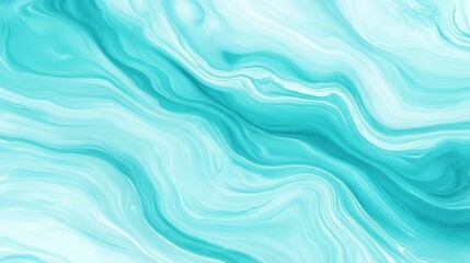 Fototapeta premium Soft pastel cyan mint liquid marble background with subtle white lines, ideal for elegant designs and invitations.