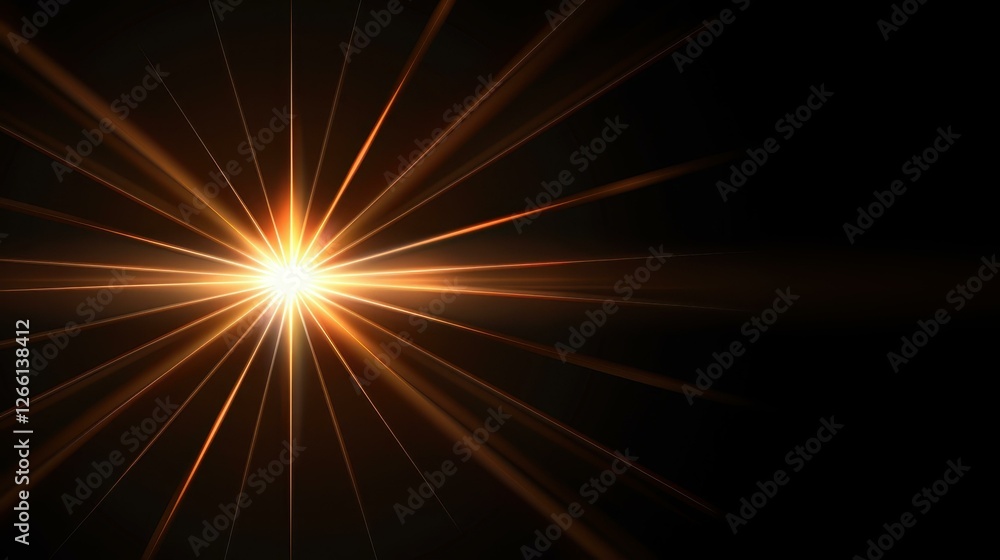 Poster stunning sun flare bursts against a dark backdrop, creating a captivating visual effect that enchant