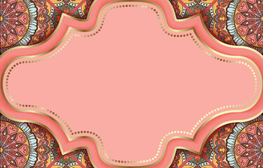 Ornament beautiful card with mandala