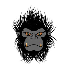monkey animal head color icon