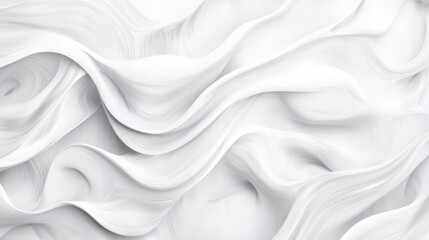 Obraz premium An abstract illustration featuring flowing white waves with a smooth texture, creating a serene background. This design exudes creativity and calmness.