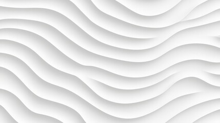 Obraz premium A smooth, flowing design with wave-like patterns in white shades, creating a serene and modern look. Ideal for backgrounds or creative projects.