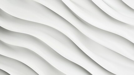 An artistic depiction of flowing, wave-like patterns in soft white tones, creating a sense of movement and serenity. Perfect for modern backgrounds.