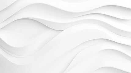 Obraz premium A smooth and flowing abstract white background with wavy lines, creating a soft and minimalistic design. Perfect for various creative uses.