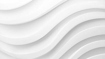Obraz premium A minimalist design featuring smooth white wave patterns on a light background, creating a serene and calming effect. Ideal for modern themes.