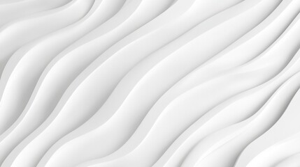 Fototapeta premium A smooth, abstract white wave pattern on a clean surface, creating a sense of depth and movement. Perfect for backgrounds or creative designs.