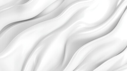 Naklejka premium A smooth and abstract illustration of flowing white waves, creating a sense of serenity and elegance, perfect for backgrounds or creative projects.
