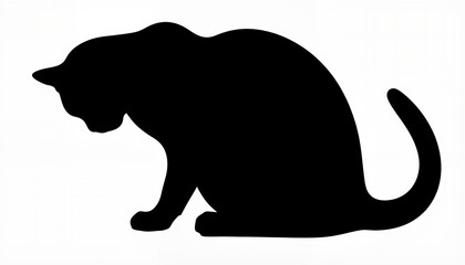 Obraz premium Relaxed Cat Silhouette, National Pet Day