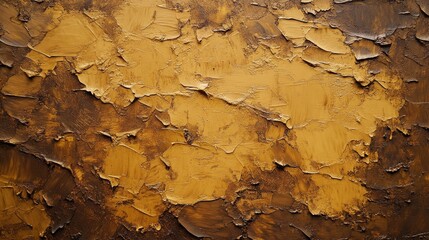 Obraz premium An old wall depicted in oil painting with shades of mummy brown. Nostalgic wall texture in mummy brown color.