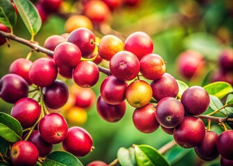 Obraz premium Vintage Photo: Mature Camu Camu Berries (Myrciaria dubia) – Vibrant Amazonian Fruit