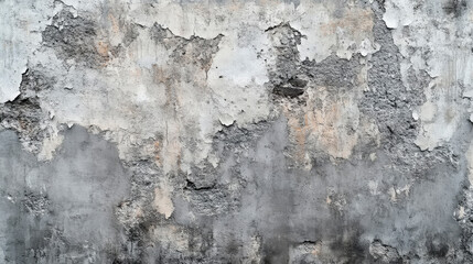 An old wall depicted in oil painting with shades of gray. Nostalgic wall texture in neutral gray color.