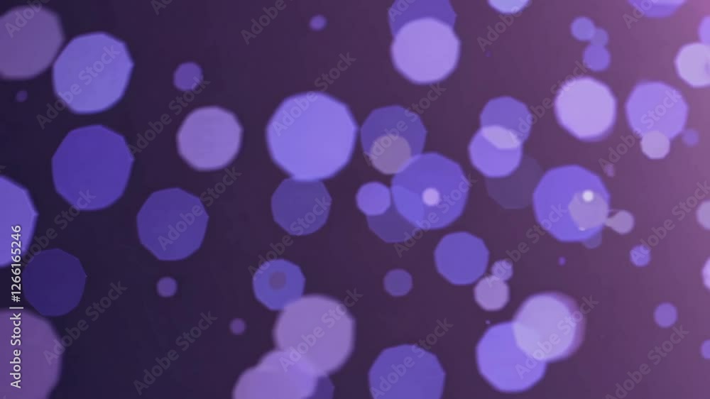 Poster bokeh light background with purple and blue circles, abstract theme. festive and creative design con