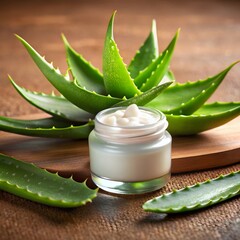 Aloe Vera Cream and Plant
