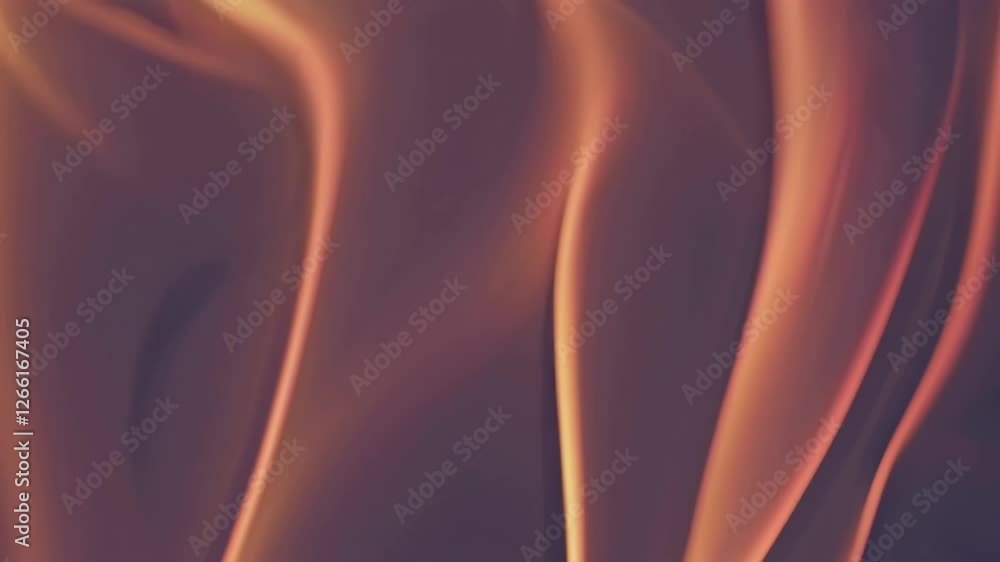 Poster Abstract flowing golden lines in soft light, artistic glowing background. elegant wave and motion concept