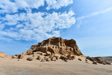 Geomorphic Scenery Desert in Xinjiang, China