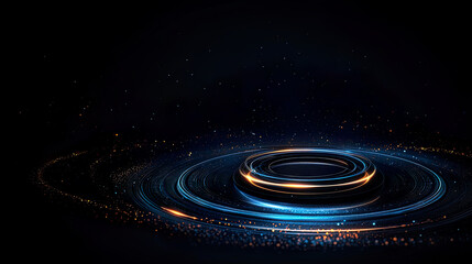 Abstract glowing circles with dark background, creating a hypnotic and modern digital visual theme for design, technology, and artwork.
