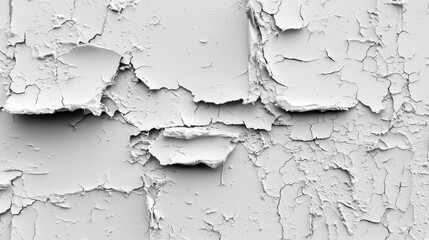 Fototapeta premium Wall paint peeling off shows aged textures, perfect for background or art use