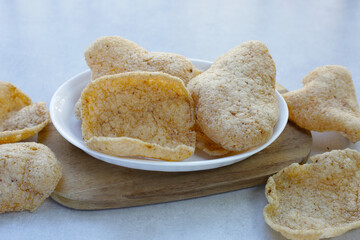 Fish cracker, fried fish chip snack