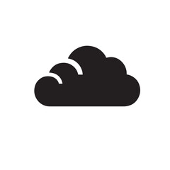 Simple black cloud icon.