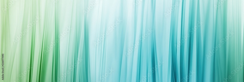 Aufkleber vertical abstract lines represent gentle spring rain in shades of blue and green, perfect for soothi