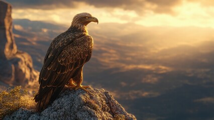 eagle in the sunset