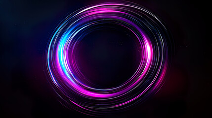 Abstract glowing circles with dark background, creating a hypnotic and modern digital visual theme for design, technology, and artwork.
