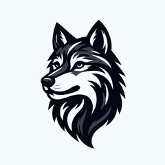 Fototapeta premium wolf head vector illustration or logo