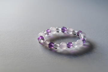 Small crystal and amethyst ring.
