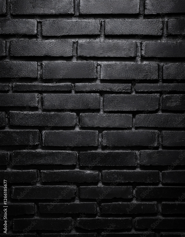 Poster a dark, textured brick wall with subtle lighting highlights the rough surface and uneven brick arran