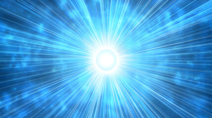 Abstract Science Concept Featuring Blue Digital Stripes