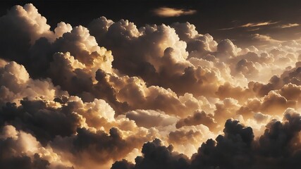 Plane Soaring Through Dramatic Cloudy Sky Creating a Sense of Freedom and Adventure in the Air