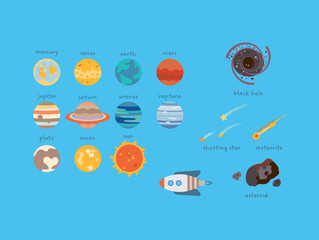 Astronomical Observation: Solar System and Stars 2 Solar system, shooting stars, meteorites, rockets, asteroids © Studio Arte