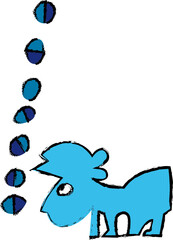 ニワトリ色有鉛筆風