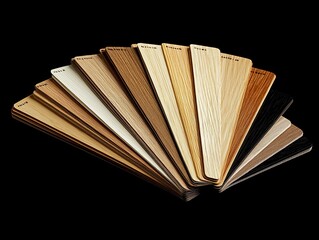 Elegant selection of wood samples showcasing diverse textures and shades