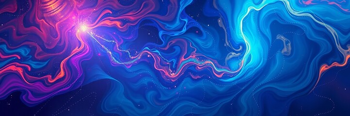 Vibrant Abstract Background with Colorful Liquid Waves Flowing in a Dynamic and Expressive Style