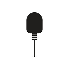 Illustration microphone clip with blank background