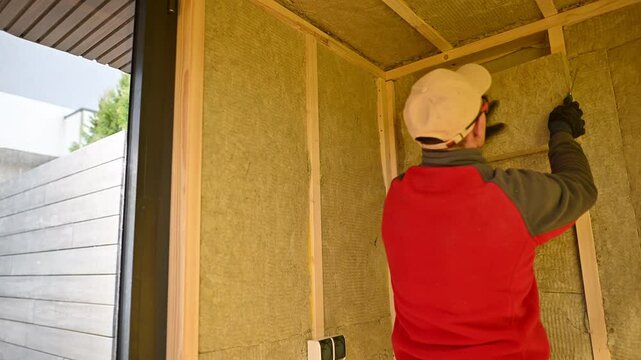 Modern Construction of an Insulated Wall in a Minimalist Space