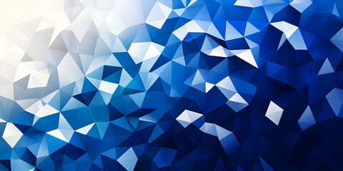 Obraz premium Elegant Business Banner with Triangular Blue Gradient Patterns