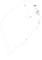vector map of  buildings in sao tome and principe country with black and white color